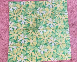 Vintage Lilly Pulitzer Floral Cotton Scarf