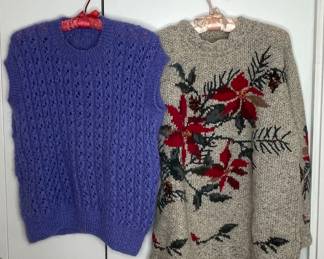 Vintage Knit Vest and Woolrich Sweater