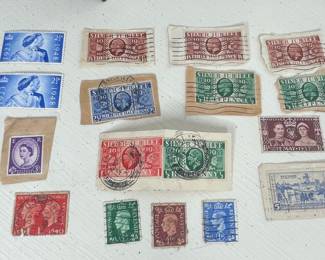 Vintage British Commonwealth and US Commemorative Postage Stamps