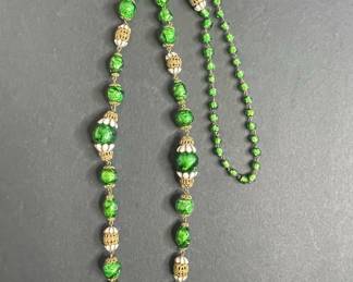 Vintage Venetian Murano Glass Bead Necklace