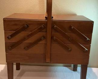 Lot 17: Norwegian Strommen Bruk Hamar Sewing Cabinet