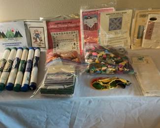 Lot 83: Cross Stitch and Embroidery Kits with Fabric and Thread