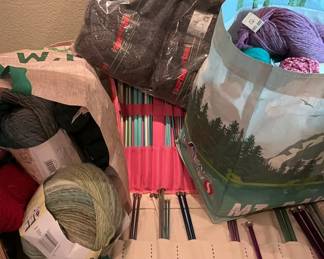 Lot 22: Knitting Needles and Yarn Assortment