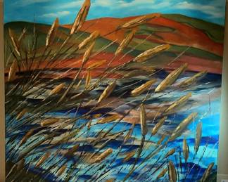 Lot 2: Ruby Linder Orginal Oil Painting with COA