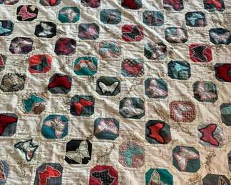 Lot 23: Vintage Applique Butterfly Quilt