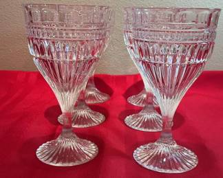 Lot 15: 6 Vintage Mikasa Crystal 'Titan' Wine Glasses