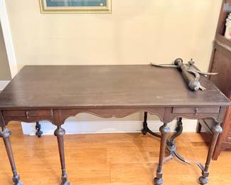 Vintage Writing Desk with Turned Legs $200