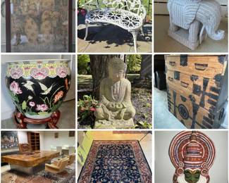 Moving Sale with Estate Furnishing, Outdoor Asian Statues, Hand Knot Rugs and Much More, photo 1 of 40