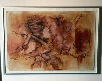 Painting On Canvas, Framed, Approx 24”x32.5”