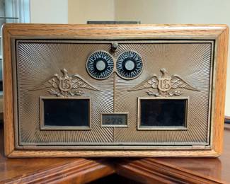 U S Post Office Coin Bank, Number 278, Includes Combination, 7.5” x 12.5” x 9”