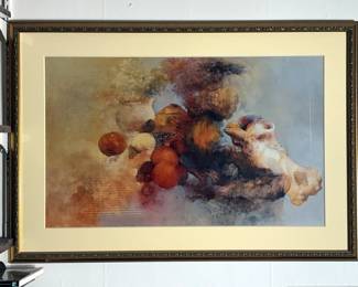 Impressionist Still Life Framed Print, Artist Unknown, 26”x38”