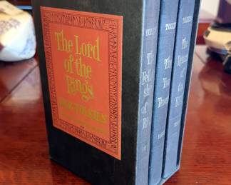 J.R.R. Tolkien "The Lord Of The Rings" 1965 2nd Edition 3-Volumn Hard Cover Boxed Set, Published By Houghton Mufflin Company