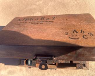Printer's box with number and letter seals