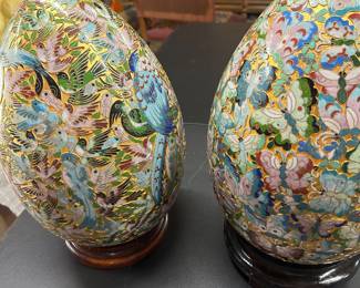 Huge Champleve eggs