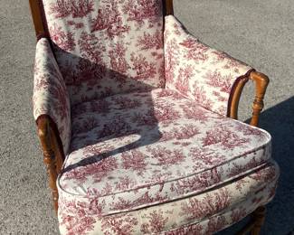 French provincial wing chair 