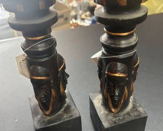 Pair carved candlesticks