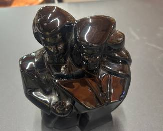MCM black porcelain bust