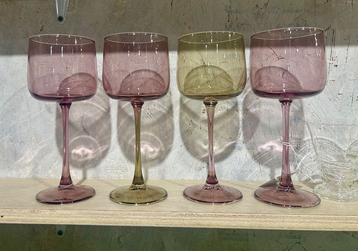 Colorful glasses and barware