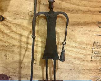 Vintage Brutalist Iron Forged Metal Sculpture