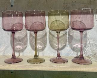 Colorful glasses and barware