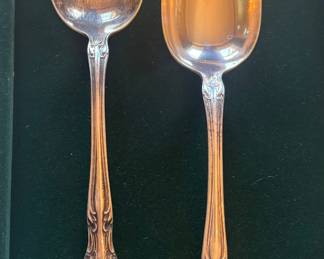 Sterling Chateau Rose serving spoons