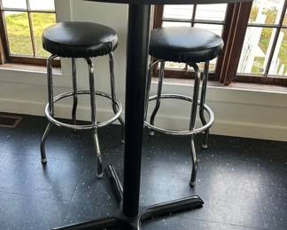 Vintage Bar Table @ Stools