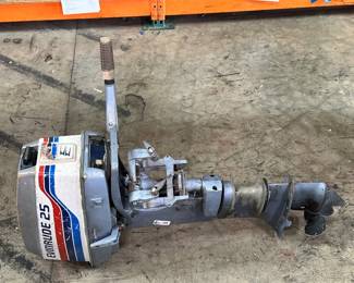 Lot 139: Evinrude 25HP Outboard Boat Motor