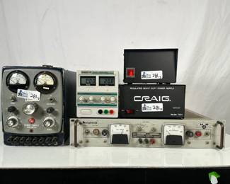 Lot 281: Lot of (5) Bench Power Supplies incl Krohn-Hite UHR-220 Supply, Kepco HB4A-M Supply, HQ PS3003U Supply, Craig 2251 Supply, Clifford 703K Supply