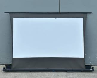 Lot 19: Lot of (2) Portable Projection Screens: Elite Screens Floor-Rising Screen & Da-Lite Tripod Screen