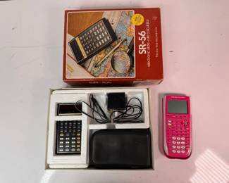 Lot 249: Lot of Texas Instruments Calculators: SR-56 Programmable & TI-84 Plus Silver Edition