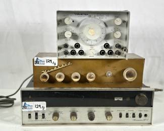Lot 129: Lot of 3 High-Fidelity & Diagnostic Components including (1) H.H. Scott Stereomaster 342-B Receiver, (1) Heathkit WA-P2 Preamplifier, (1) Wavetek 111 Signal Generator