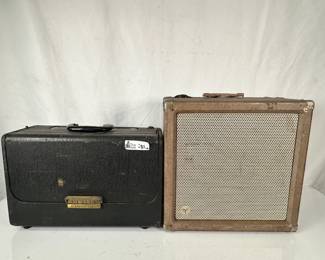 Lot 287: Lot of (2) Heritage Audio Equipment including Zenith Trans-Oceanic Radio, Audiotronics 515VR Transcription Player