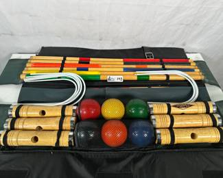 Lot 143: Croquet Outdoor Game Set