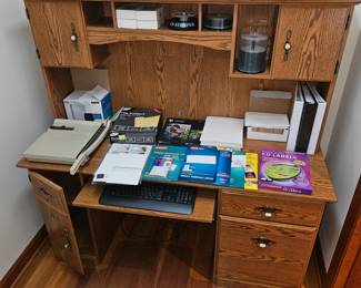 Office Desk and supplies