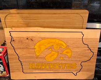 University of Iowa Hawkeyes Custom Wood and Resin Serving Board