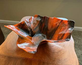 Art Glass Freeform Swirl Bowl