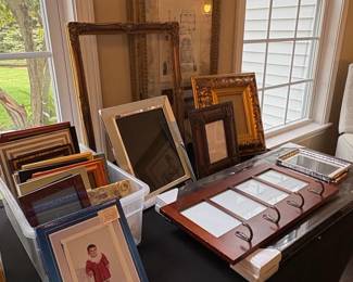 Collection of Decorative Picture Frames and Bombay Company Architectural Prints fourth image