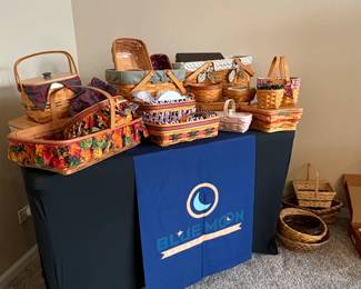 Collection of Longaberger Baskets and Accessories
