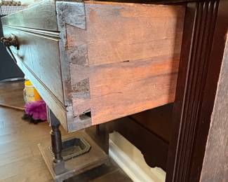 Victorian Eastlake Walnut Hall Tree with Marble Top fourth image