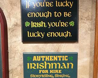 Set of Two IrishThemed Decorative Wall Plaques