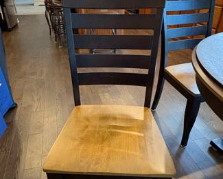 Modern TwoTone Pedestal Dining Set second image