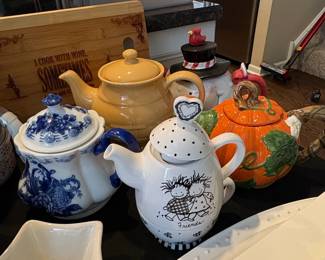 Assorted Decorative Ceramic Teapot Collection