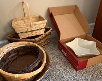 Collection of Longaberger Baskets and Accessories fifth image