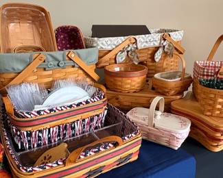 Collection of Longaberger Baskets and Accessories third image