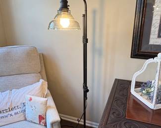 Pottery Barn Industrial Floor Lamp with Extra Shade