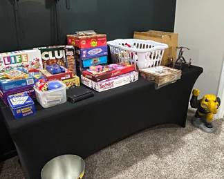 Estate Collection of Vintage Board Games, Novelty Decor, and Sports Collectibles