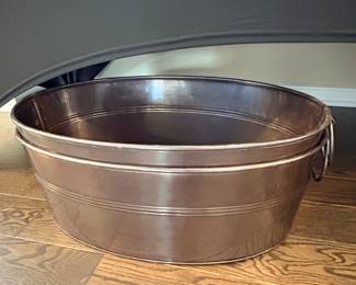 Vintage Oval Copper Wash Tub second image
