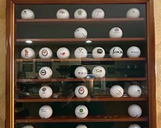 WallMounted Golf Ball Display Case with Collection
