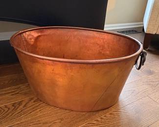 Vintage Oval Copper Wash Tub
