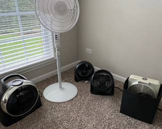 Collection of Five Assorted Electric Fans